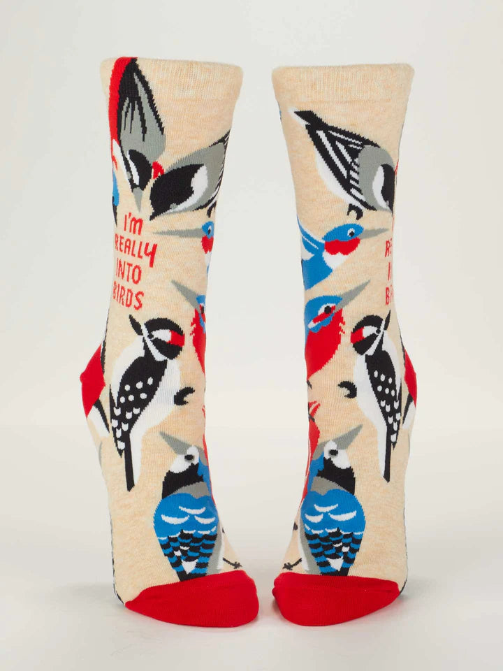 WOMEN'S CREW SOCKS | REALLY INTO BIRDS-Uncategorised-BLUE Q-Coriander