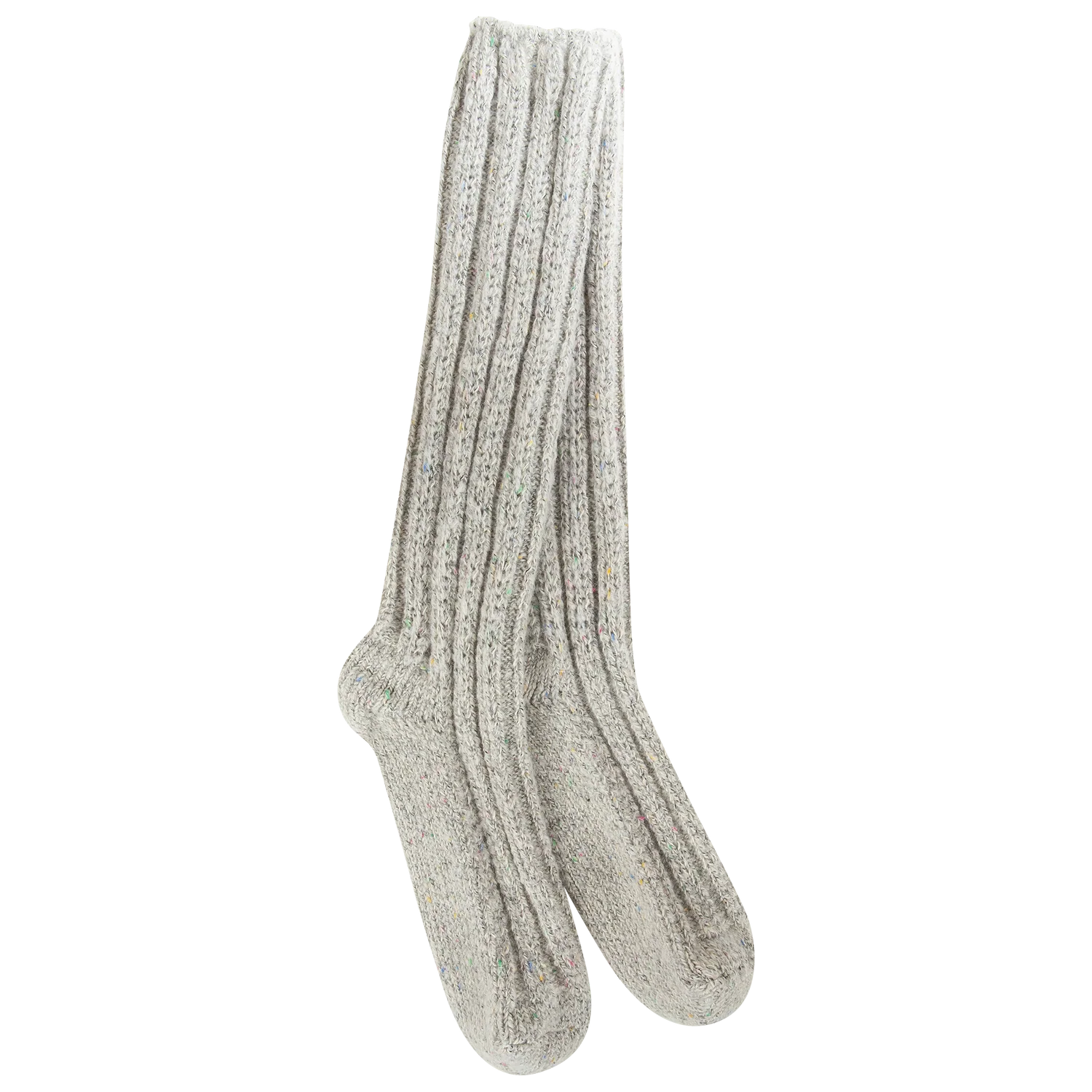 WOMEN'S CREW SOCKS | SWEATER SLOUCH: GREY CONFETTI-Socks & Footwear-WORLD'S SOFTEST-Coriander