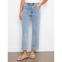 WOMEN'S DENIM | CROPPED WIDE LEG STRETCH-Denim-CHARLIE B-Coriander