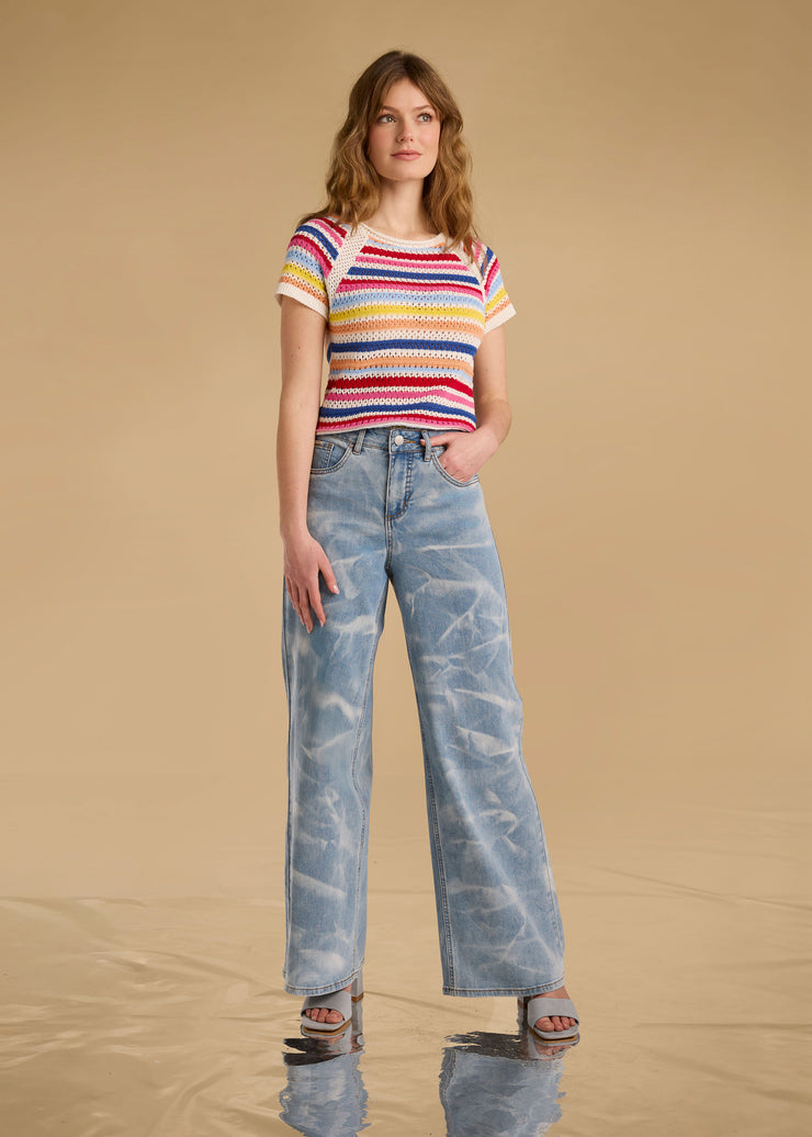 WOMEN'S DENIM | OLIVIA MARBLED PALAZZO-Denim-FRENCH DRESSING JEANS-4-LIGHT WASH-Coriander