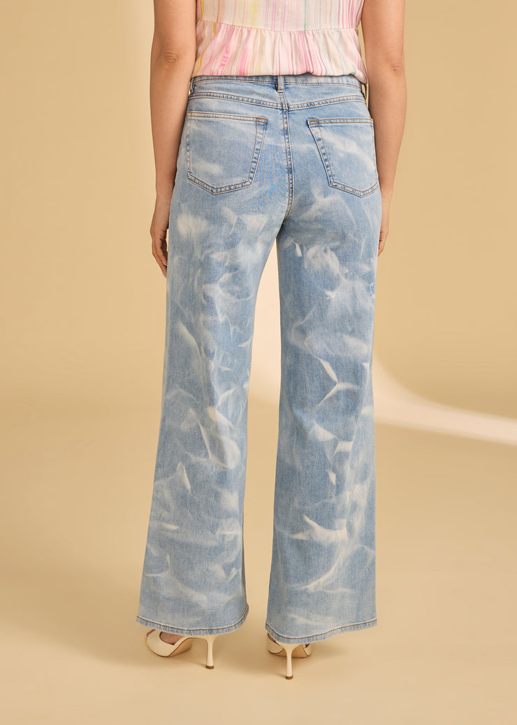 WOMEN'S DENIM | OLIVIA MARBLED PALAZZO-Denim-FRENCH DRESSING JEANS-Coriander