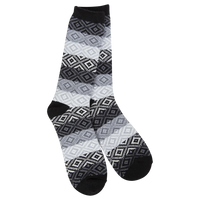 WOMEN'S GEM CREW SOCKS | BLACK MULTI-Socks & Footwear-WORLD'S SOFTEST-Coriander