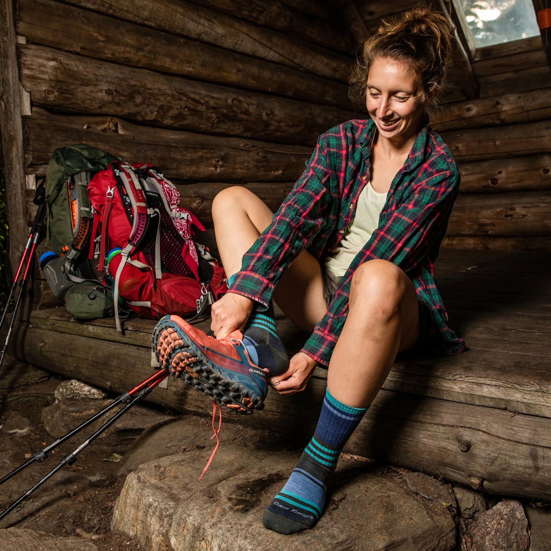 WOMEN'S HER SPUR LIGHTWEIGHT BOOT SOCKS-Socks & Footwear-DARN TOUGH-Coriander