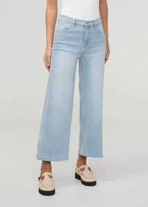 WOMEN'S JEAN | PERFORMANCE HIGH RISE WIDE LEG CROP-Denim-DUER-Coriander