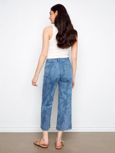 WOMEN'S JEANS | CROP PATCH POCKET FLARE-Denim-CHARLIE B-Coriander
