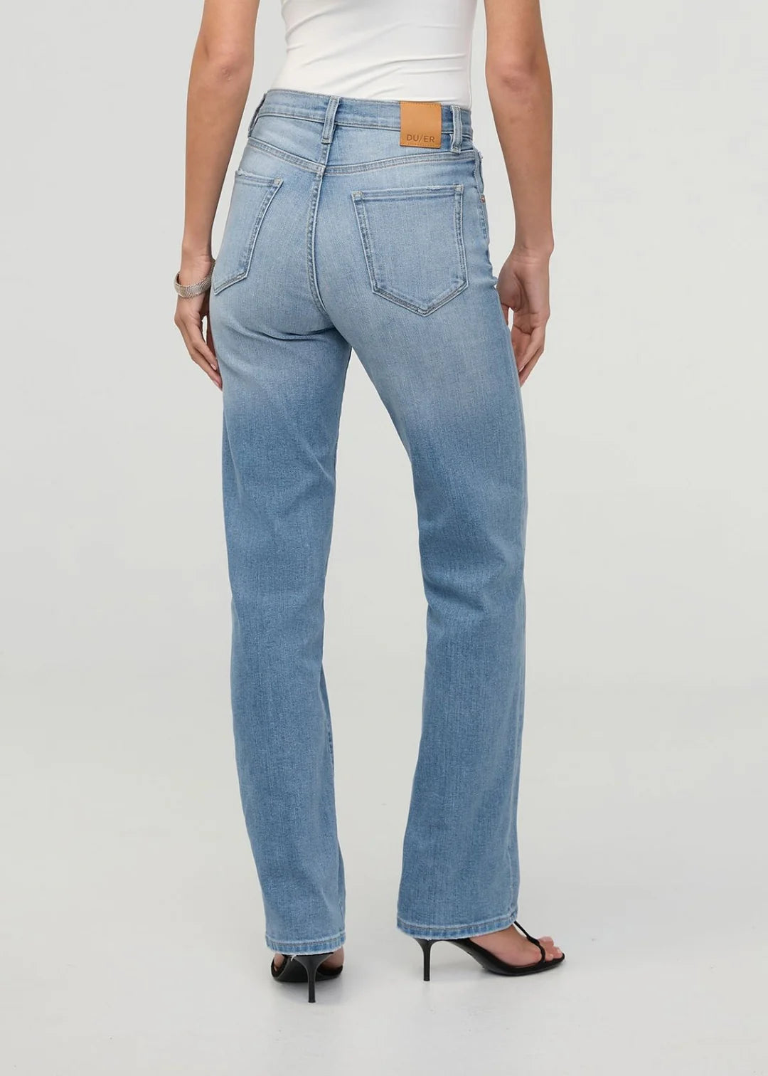 WOMEN'S JEANS | PERFORMANCE HIGH RISE STRAIGHT LEG-Denim-DUER-Coriander