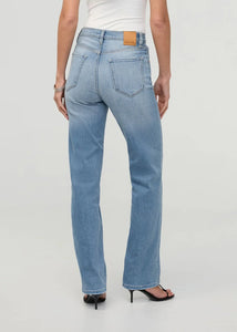 WOMEN'S JEANS | PERFORMANCE HIGH RISE STRAIGHT LEG-Denim-DUER-Coriander