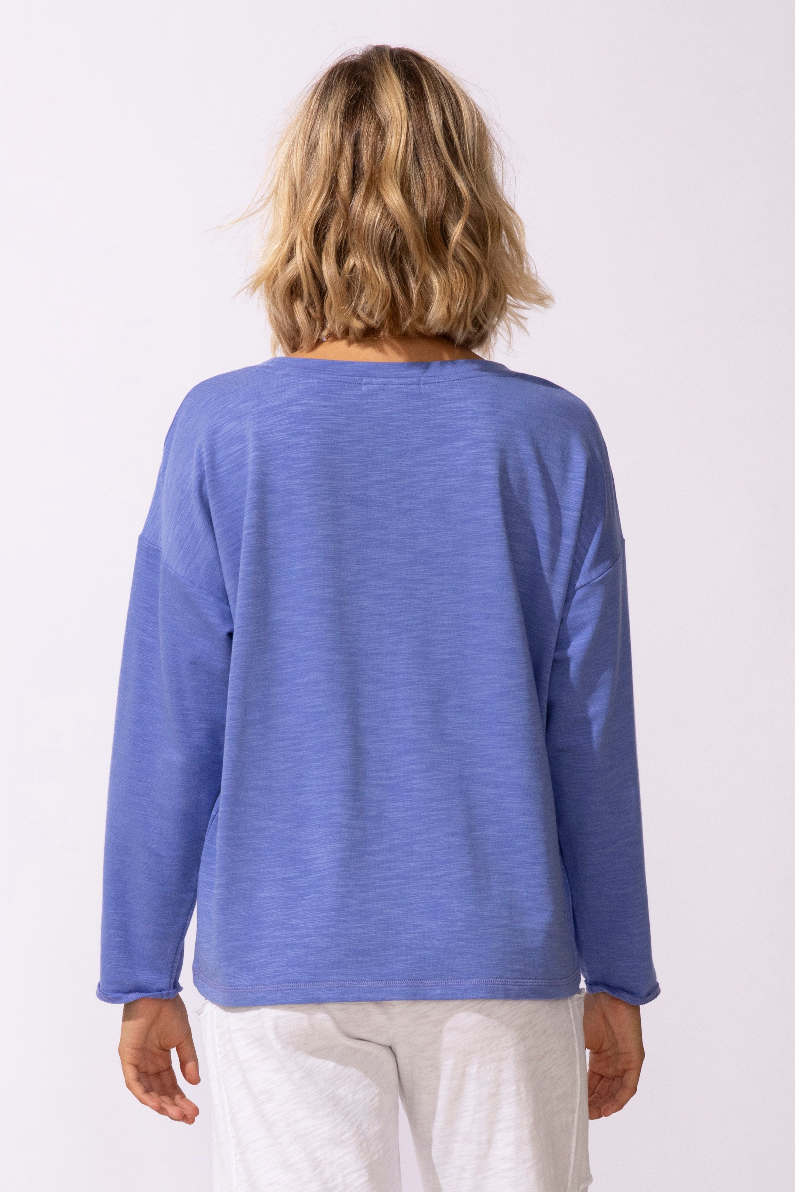 WOMEN'S L/S TEE | SKETCHED BLOOMS PULLOVER-Tops-ESCAPE-Coriander
