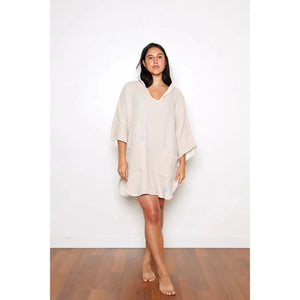 WOMEN'S MUSLIN PONCHO | THE COCOON-Jackets & Sweaters-TOFINO TOWEL-Coriander