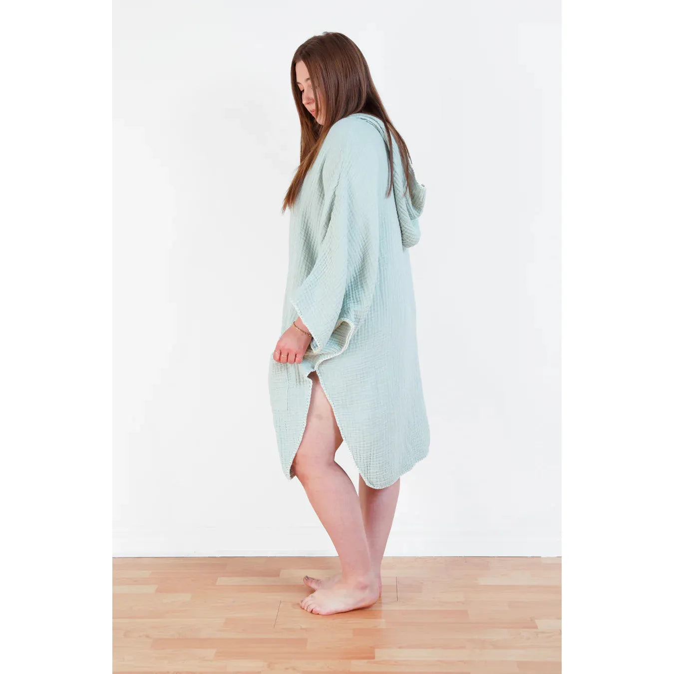 WOMEN'S MUSLIN PONCHO | THE COCOON-Jackets & Sweaters-TOFINO TOWEL-Coriander