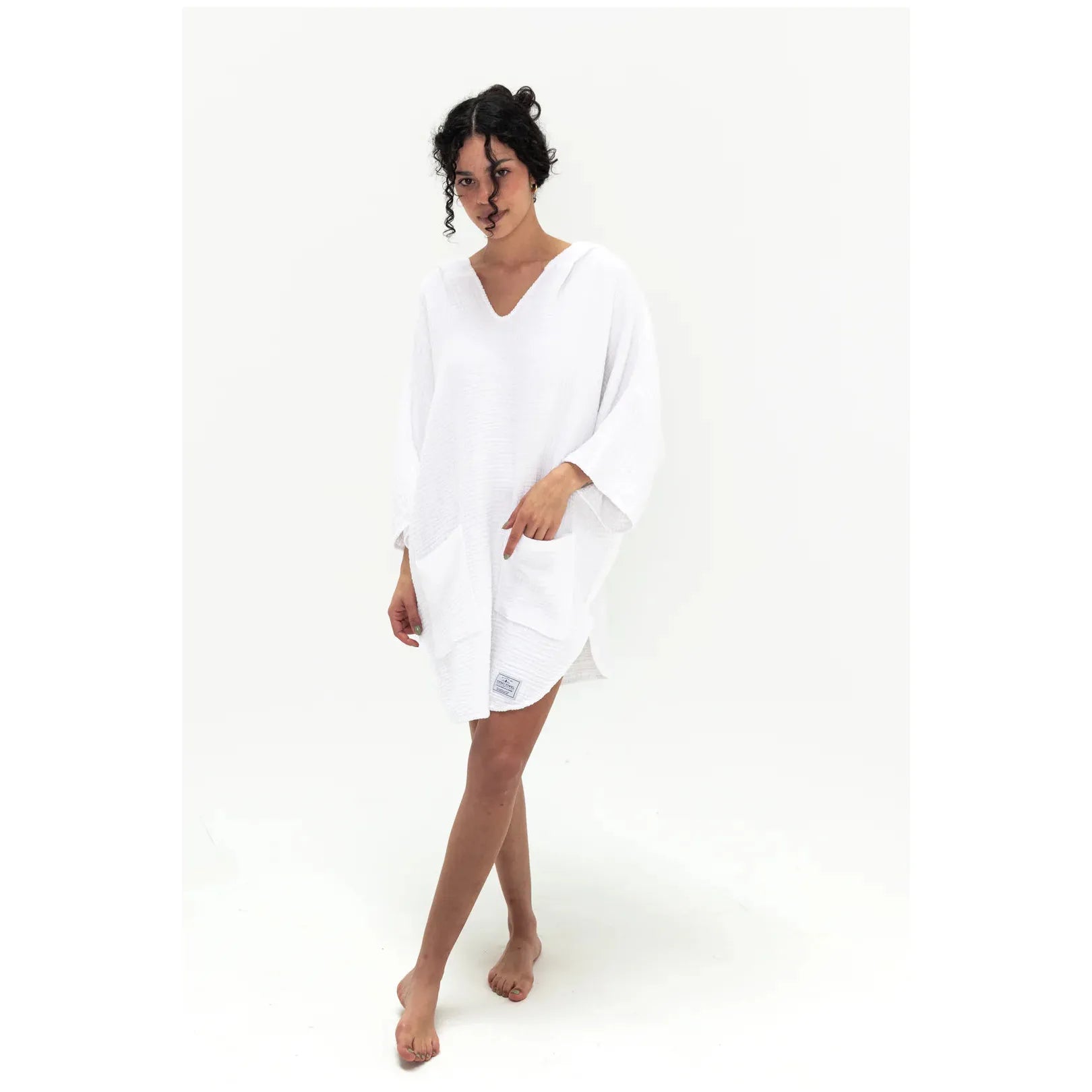 WOMEN'S MUSLIN PONCHO | THE COCOON-Jackets & Sweaters-TOFINO TOWEL-Coriander