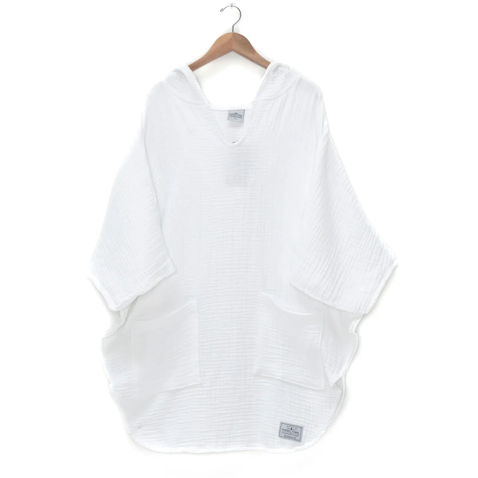 WOMEN'S MUSLIN PONCHO | THE COCOON-Jackets & Sweaters-TOFINO TOWEL-ONE-SEASHELL-Coriander