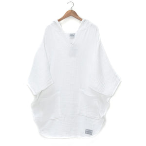 WOMEN'S MUSLIN PONCHO | THE COCOON-Jackets & Sweaters-TOFINO TOWEL-ONE-SEASHELL-Coriander