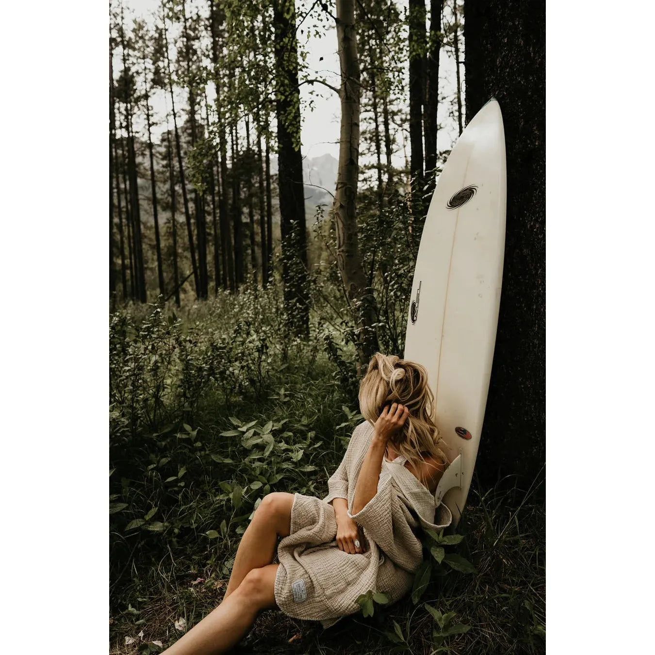 WOMEN'S MUSLIN PONCHO | THE COCOON-Jackets & Sweaters-TOFINO TOWEL-Coriander