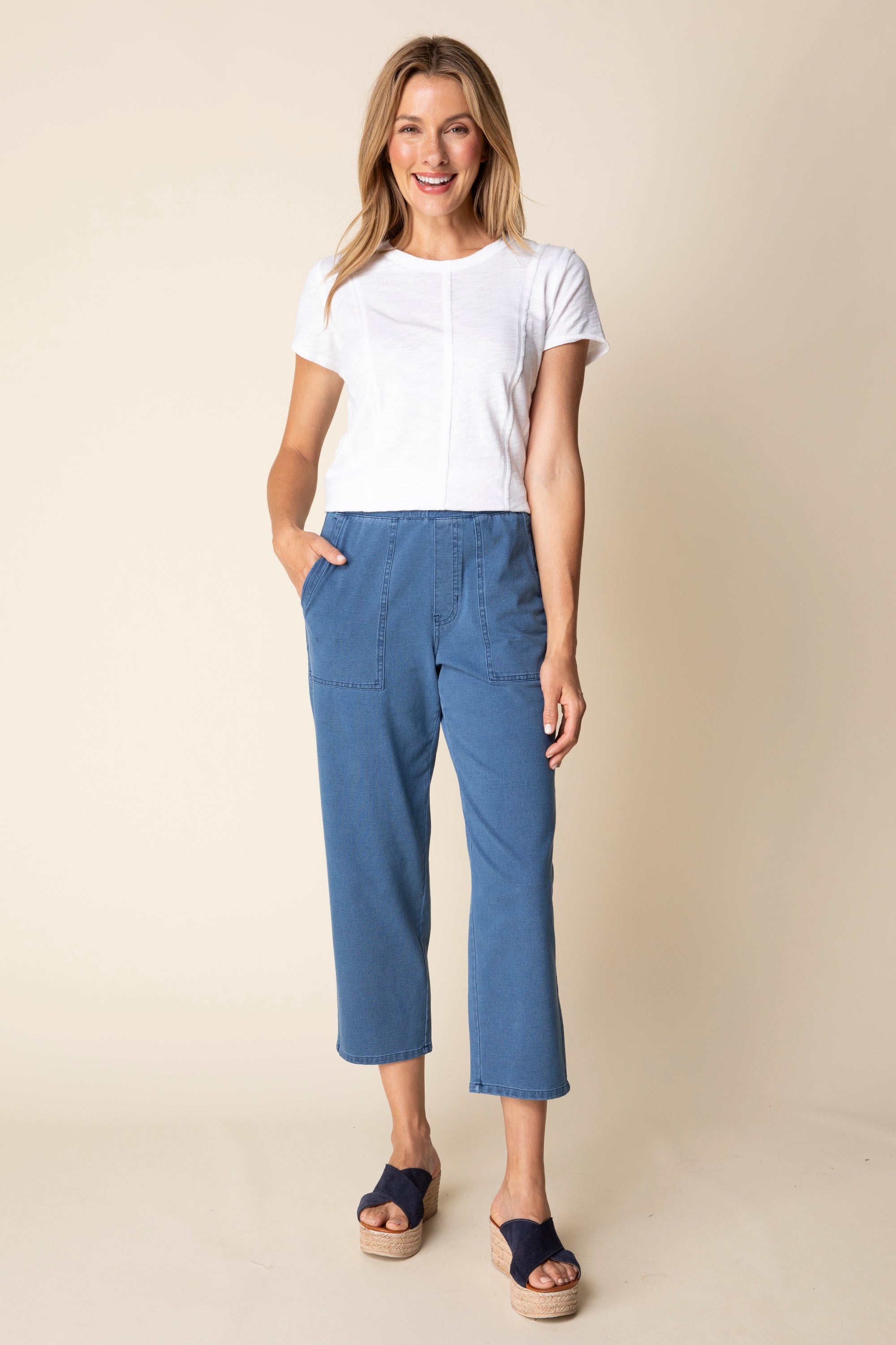 WOMEN'S PANT | CARGO: DENIM-Bottoms-HABITAT-SMALL-DENIM-Coriander