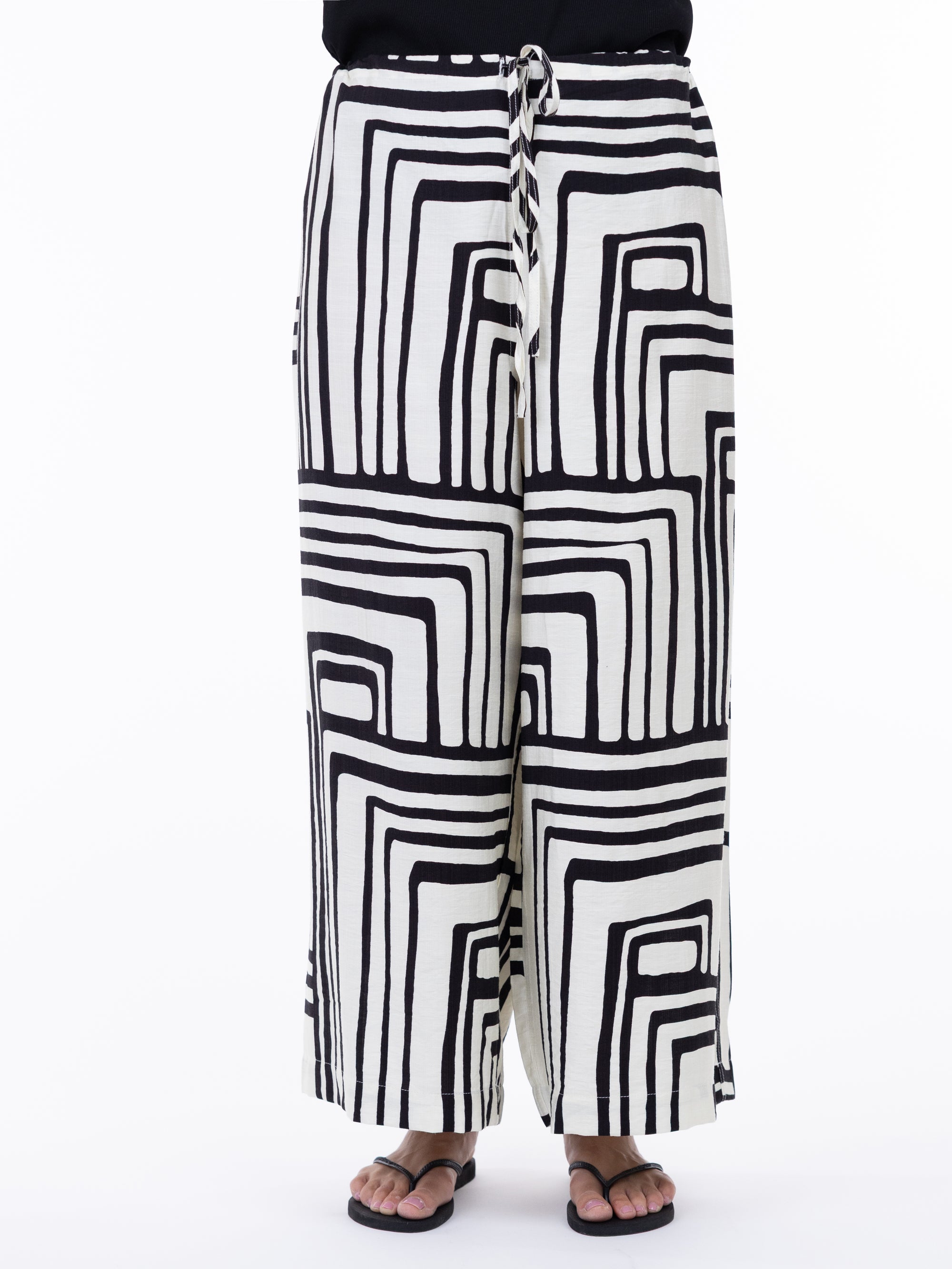 WOMEN'S PANT | RILEY-Bottoms-SHANNON PASSERO-SMALL-ADVENTURE PRINT-BLK-Coriander