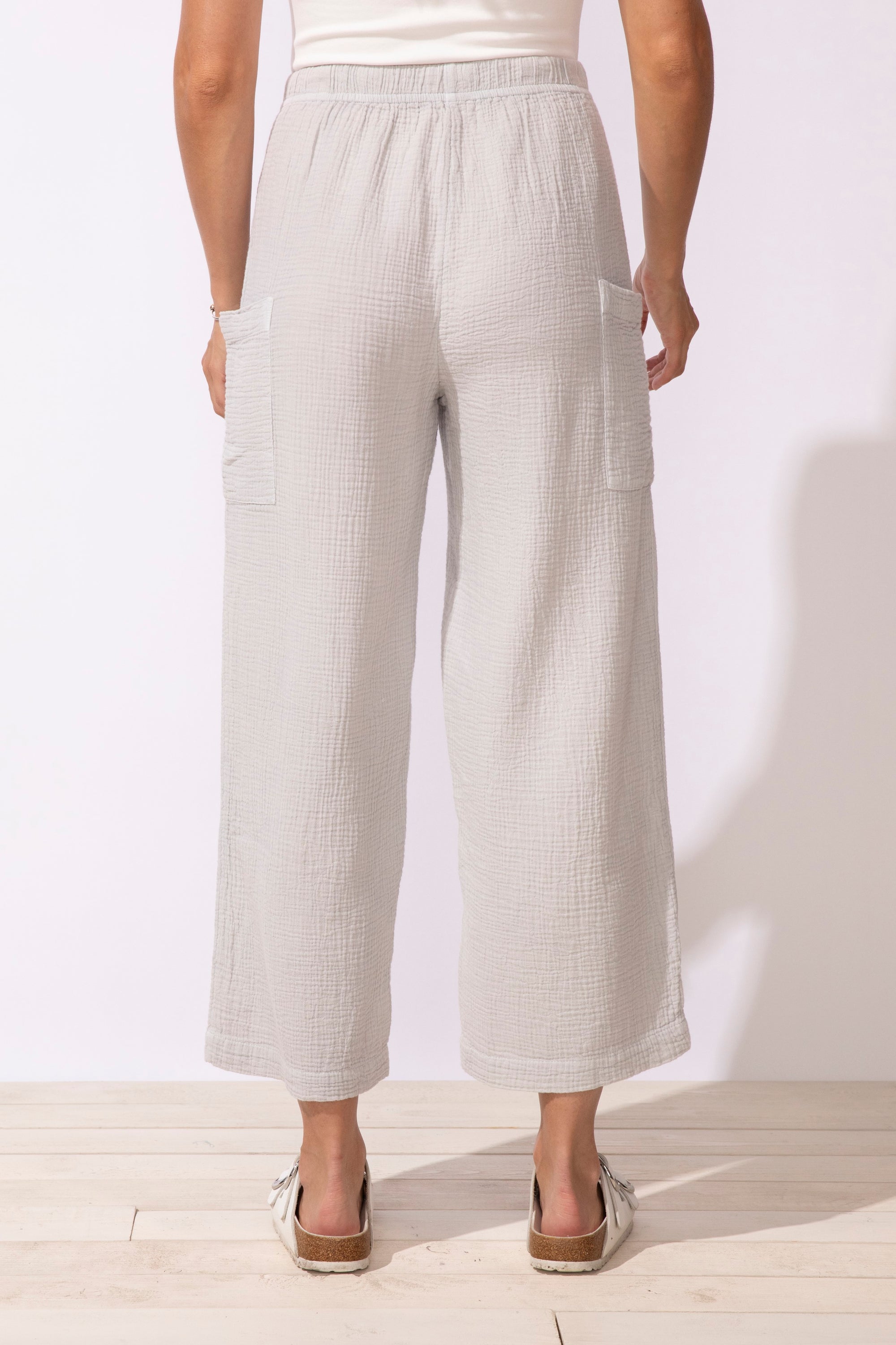 WOMEN'S PANTS | CROP POCKET FLOOD-Bottoms-ESCAPE-Coriander
