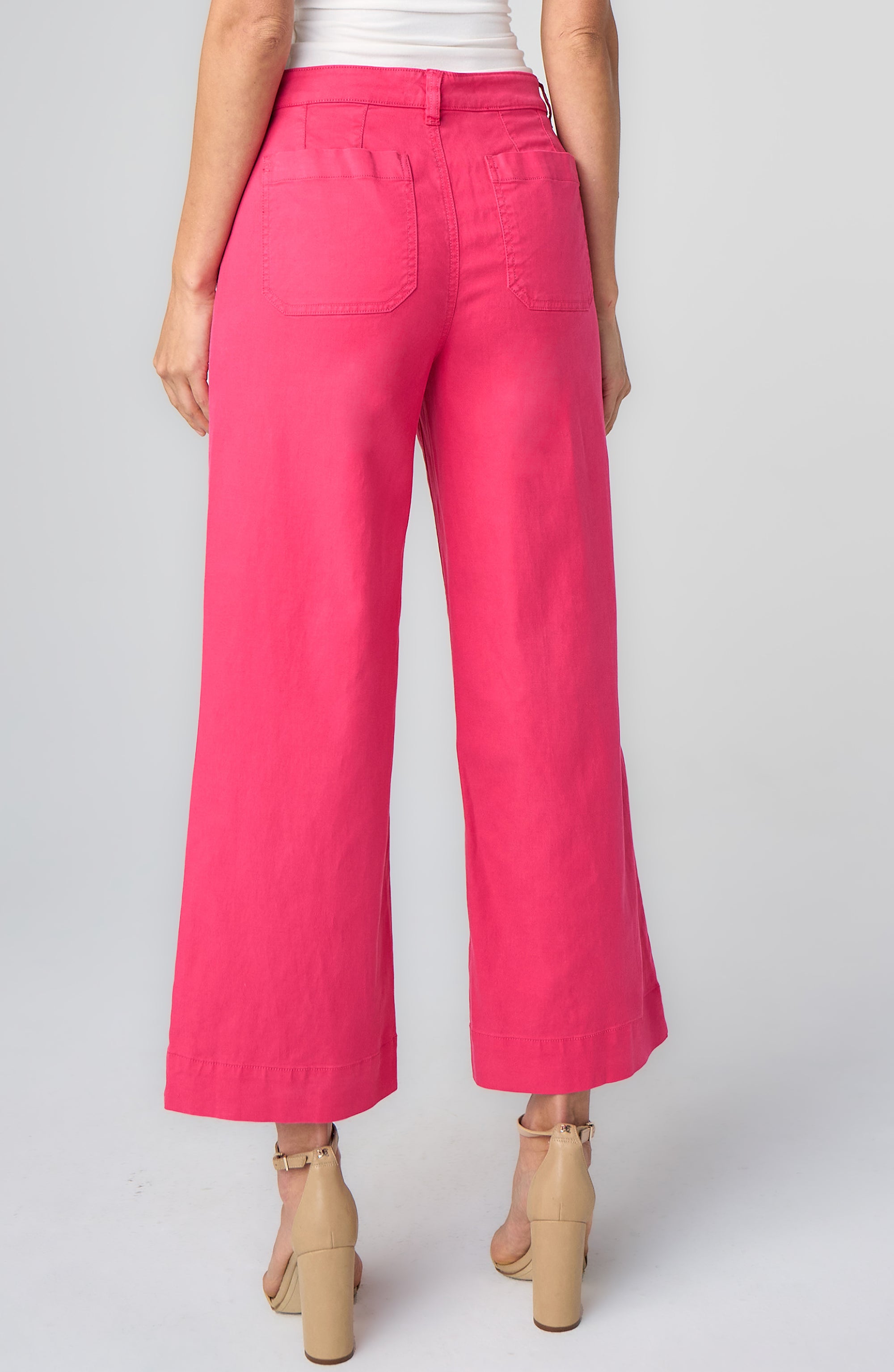 WOMEN'S PANTS | CROP WIDE LEG-Bottoms-LIVERPOOL-Coriander