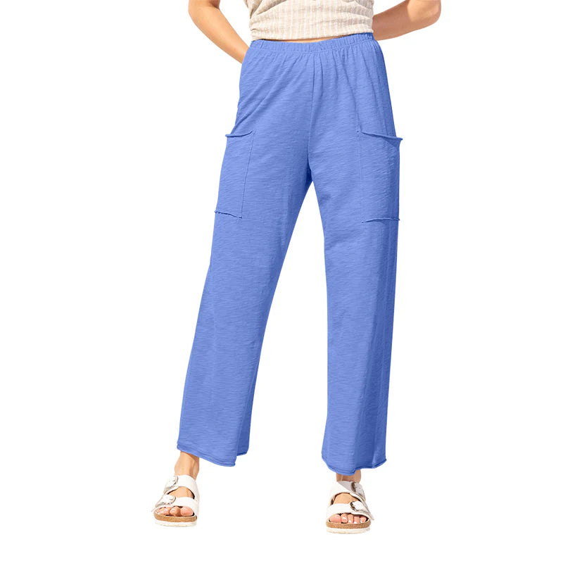 WOMEN'S PANTS | POCKET FLOOD-Bottoms-ESCAPE-XSMALL-BAJA BLUE-Coriander