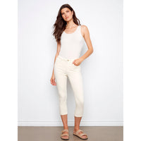 WOMEN'S PANTS | TWILL SLIM LEG-Bottom-CHARLIE B-Coriander