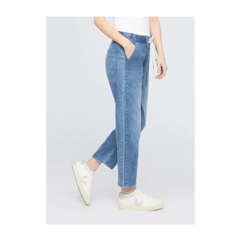 WOMEN'S PERFORMANCE DENIM LITE HARBOUR PANT-Denim-DUER-Coriander