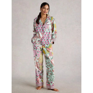 WOMEN'S PJ SET | NINA-Loungewear-WHITE STUFF-SMALL-GREEN MULTI-Coriander