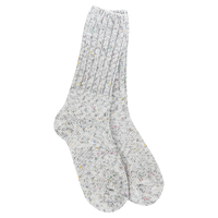WOMEN'S RAGG CREW SOCKS | ROCKY CONFETTI-Socks & Footwear-WORLD'S SOFTEST-Coriander