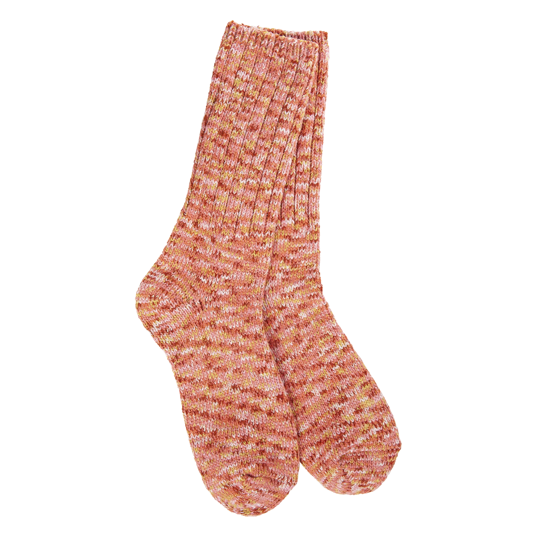 WOMEN'S RAGG CREW SOCKS-Socks-WORLD'S SOFTEST-BRANDY-Coriander