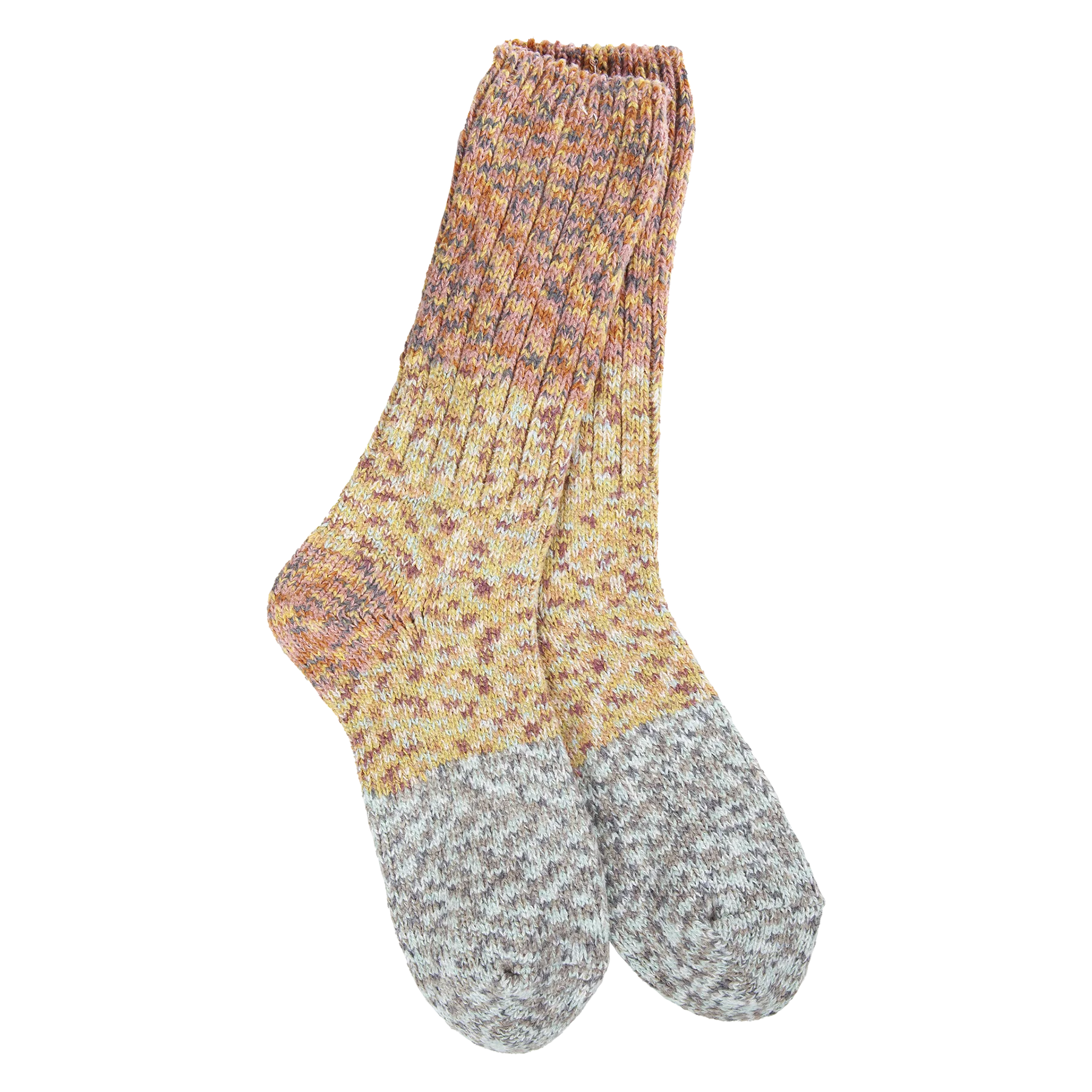 WOMEN'S RAGG CREW SOCKS-Socks-WORLD'S SOFTEST-FELICITY-Coriander