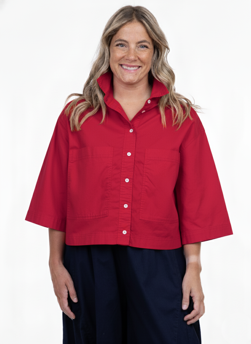 WOMEN'S SHIRT | ALESSIA-Tops-SHANNON PASSERO-XSMALL-RUBY-Coriander
