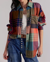 WOMEN'S SHIRT | ASHLEY PLAID-Top-FREE PEOPLE-SMALL-GINGER COMBO-Coriander
