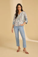 WOMEN'S SHIRT | BRACELET SLEEVE PRINTED-Tops-FRENCH DRESSING JEANS-Coriander