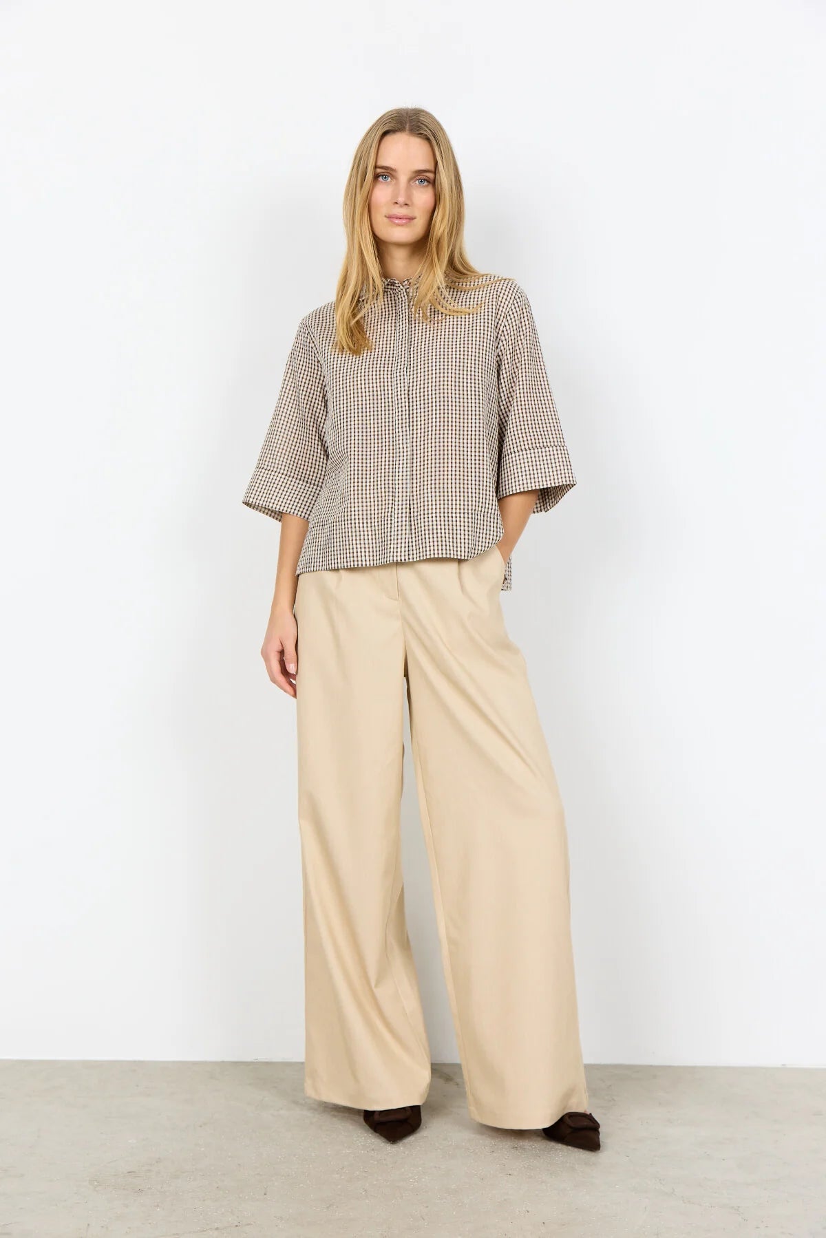 WOMEN'S SHIRT | CANELITA: ROCKY ROAD-Top-SOYACONCEPT-Coriander