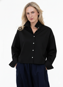 WOMEN'S SHIRT | EVERYDAY-Tops-SHANNON PASSERO-XSMALL-BLACK-Coriander