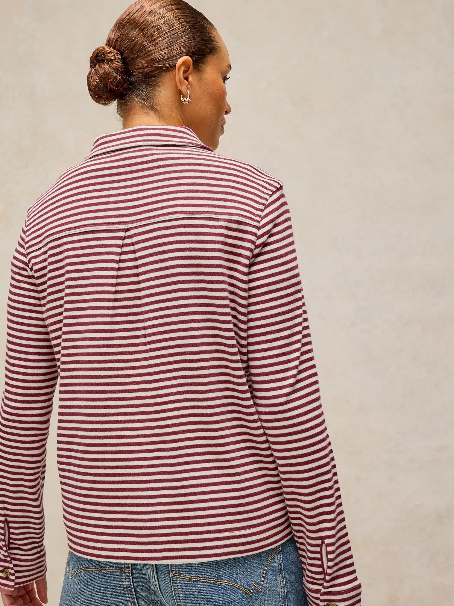WOMEN'S SHIRT| IMOGEN: PLUM STRIPE