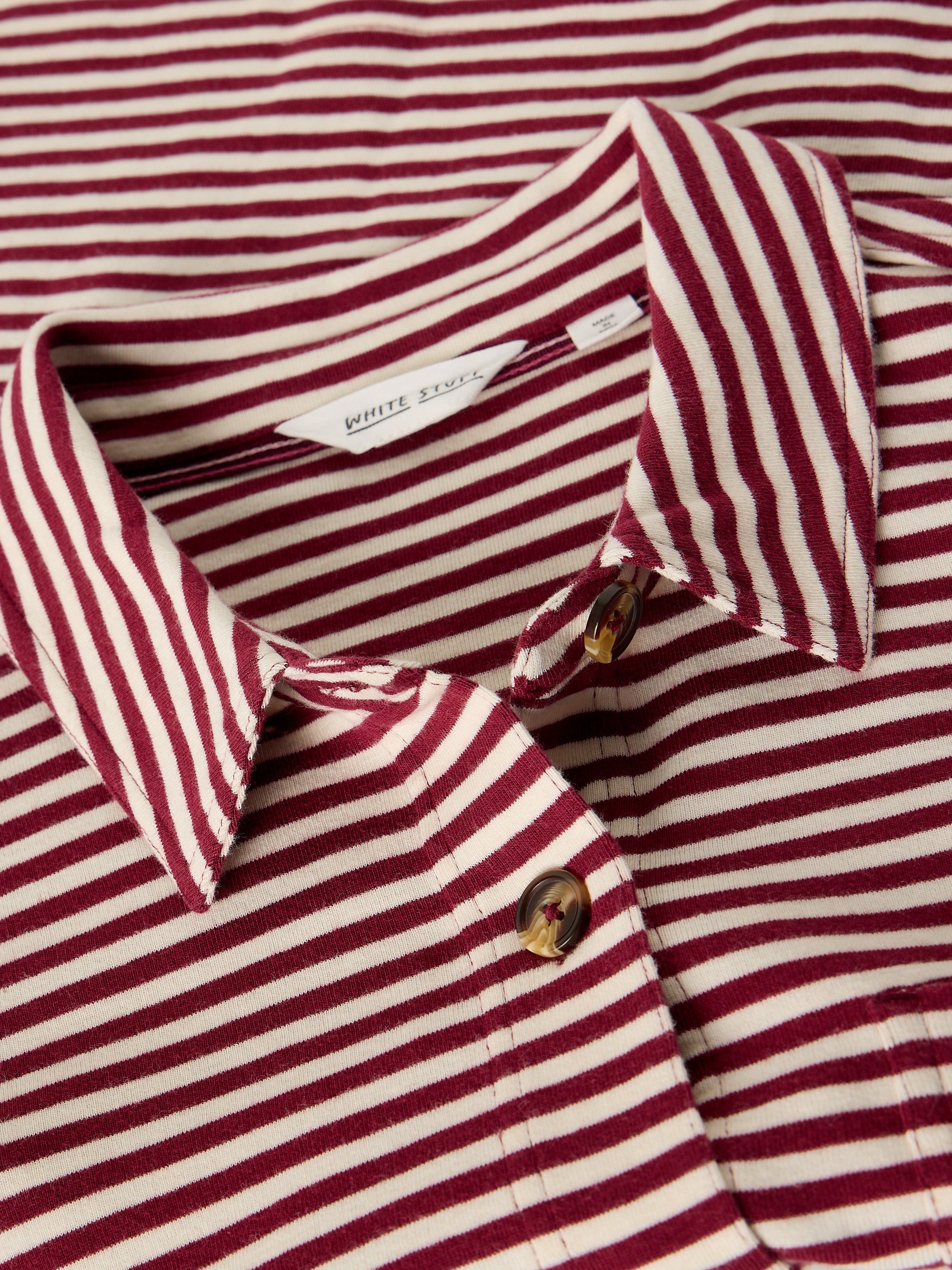 WOMEN'S SHIRT| IMOGEN: PLUM STRIPE