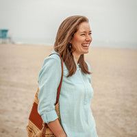 WOMEN'S SHIRT | LAKEN POPOVER-Top-AVENTURA-SMALL-CRYSTAL BLUE-Coriander