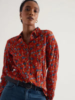 WOMEN'S SHIRT | LARISSA: TOMATO-Tops-SEASALT-8-CINNAMON-Coriander