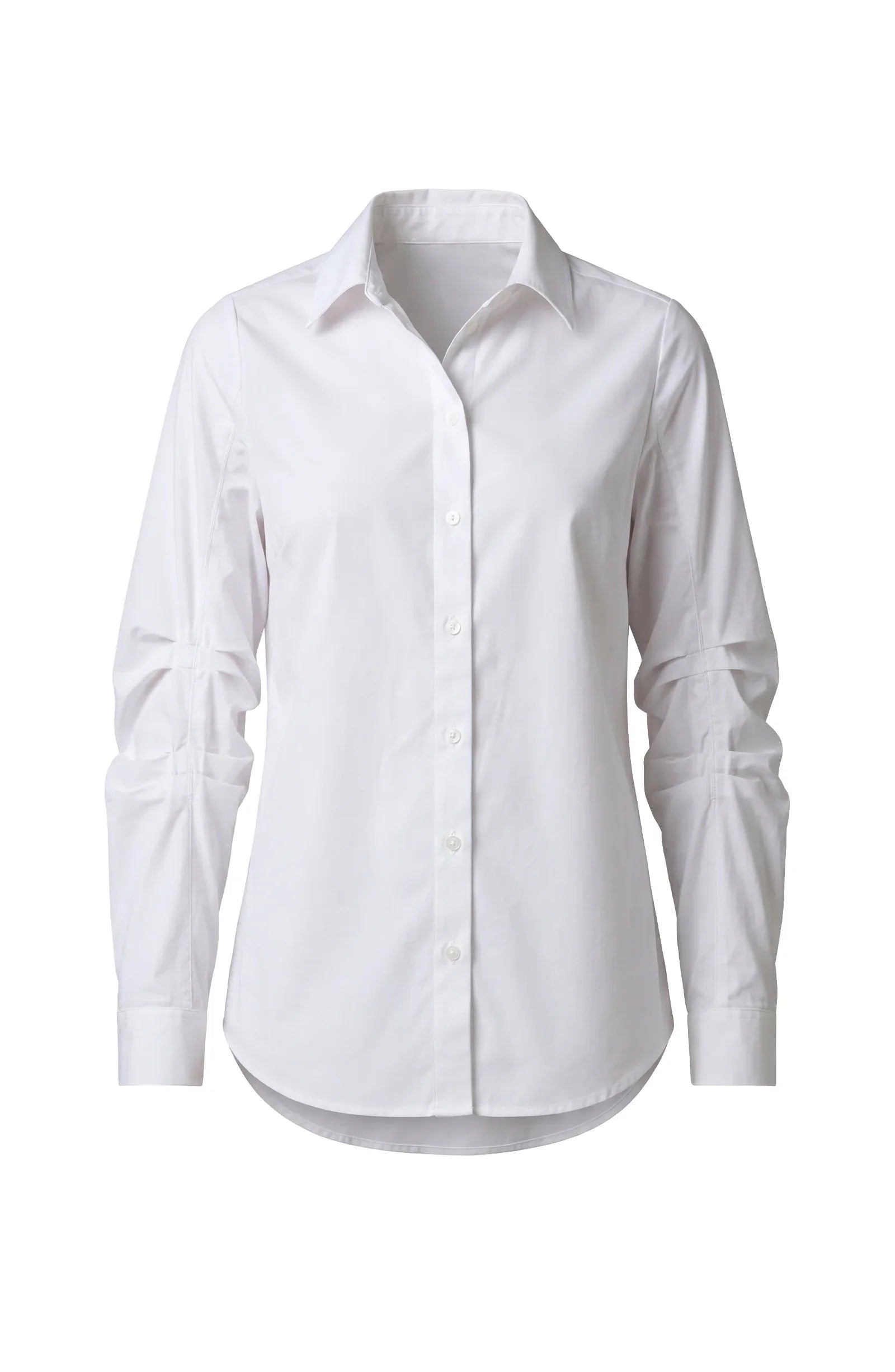WOMEN'S SHIRT | PLEATED SLEEVE BUTTON UP-Top-LIVERPOOL-Coriander