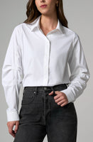 WOMEN'S SHIRT | PLEATED SLEEVE BUTTON UP-Top-LIVERPOOL-XSMALL-WHITE-Coriander