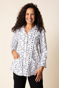 WOMEN'S SHIRT | ZIP POCKET-Top-HABITAT-SMALL-BLACK-Coriander