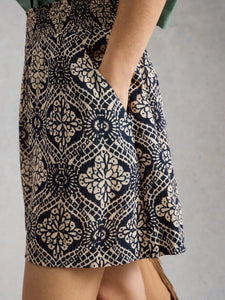 WOMEN'S SHORTS | SHELLY CRINKLE-Bottom-WHITE STUFF-6-NAVY-Coriander