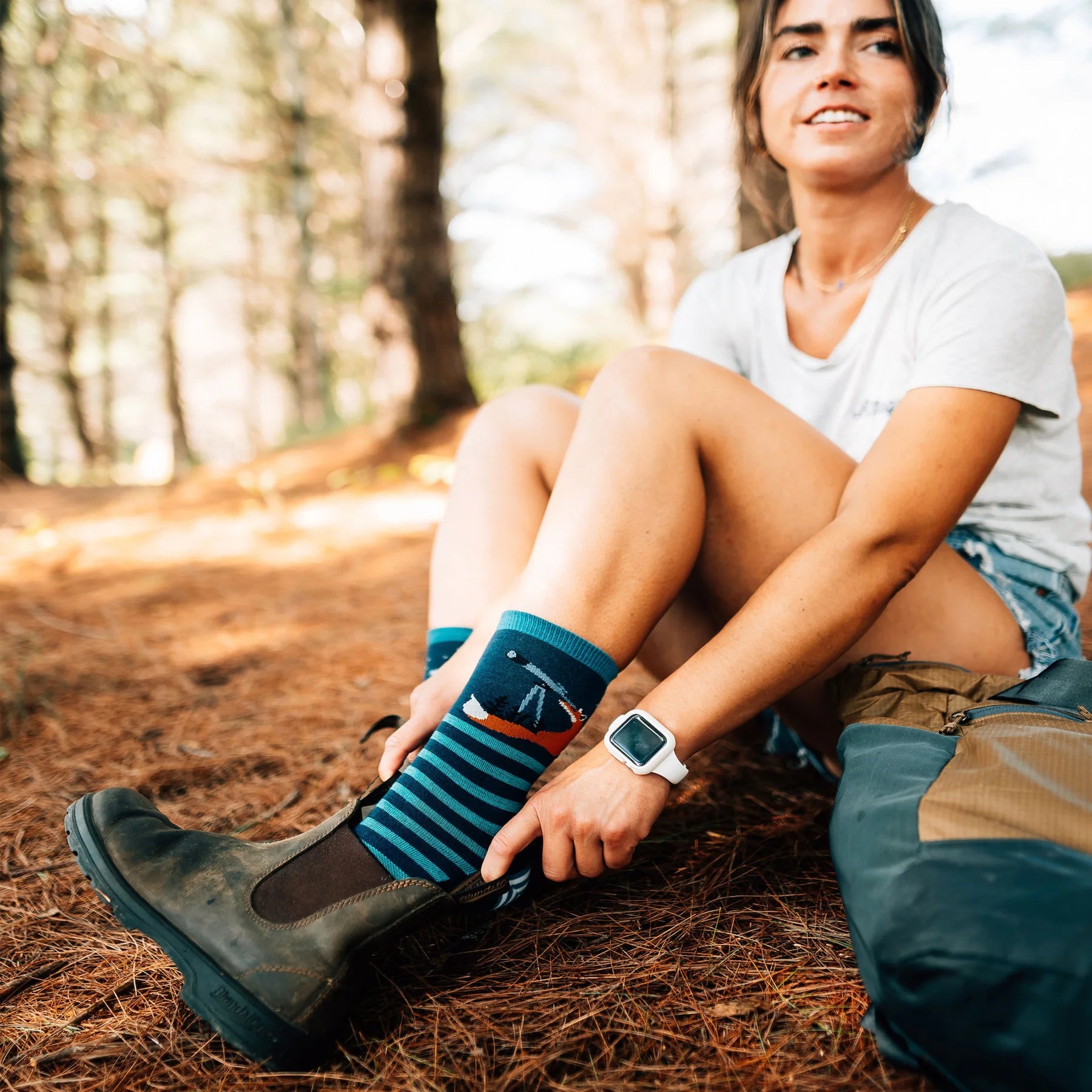 WOMEN'S SOCKS | ANIMAL HAUS CREW-Socks & Footwear-DARN TOUGH-Coriander