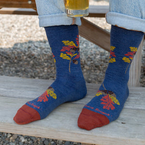 WOMEN'S SOCKS | BLOSSOM CREW-Socks & Footwear-DARN TOUGH-Coriander