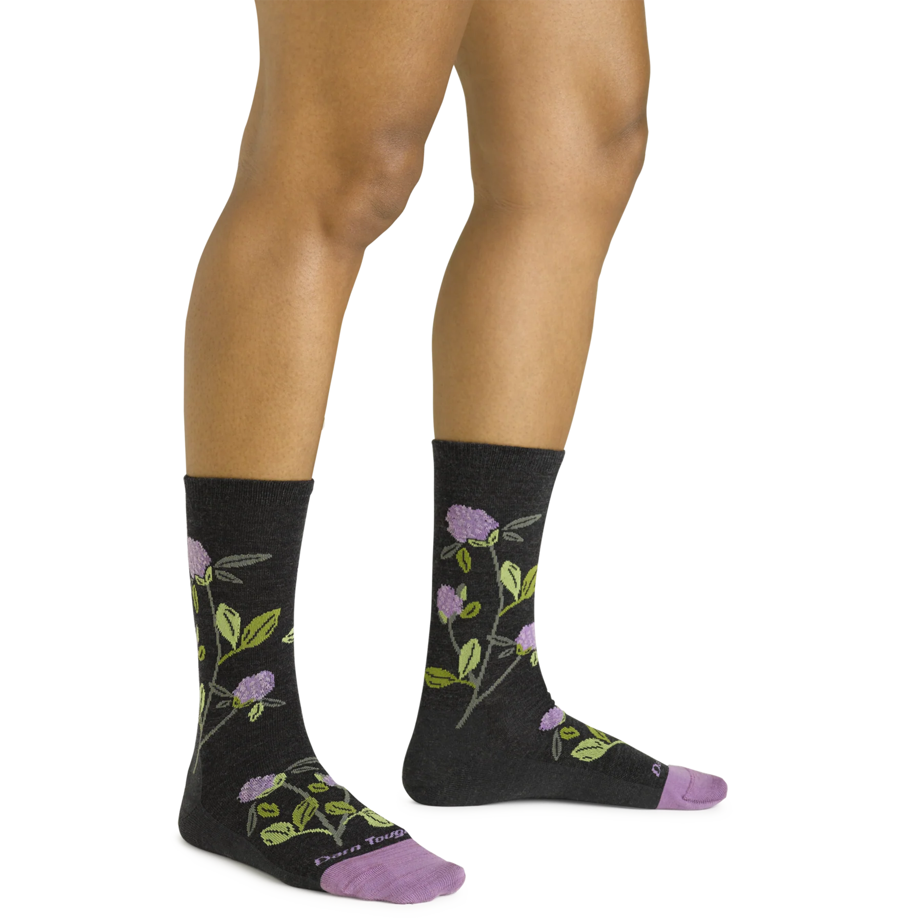 WOMEN'S SOCKS | BLOSSOM CREW-Socks & Footwear-DARN TOUGH-Coriander