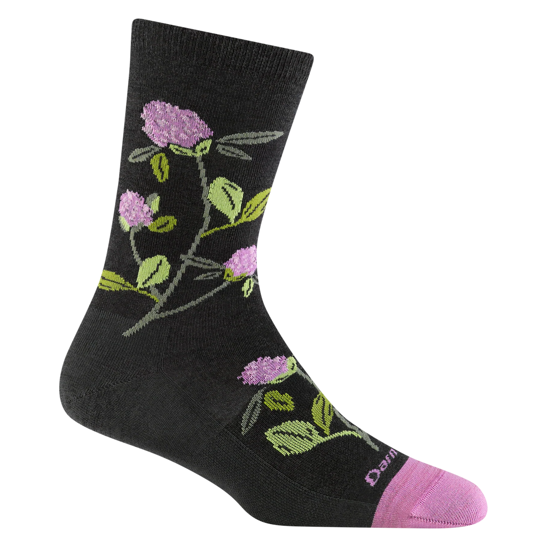 WOMEN'S SOCKS | BLOSSOM CREW-Socks & Footwear-DARN TOUGH-MEDIUM-CHARCOAL-Coriander