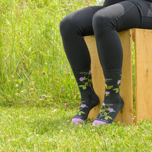 WOMEN'S SOCKS | BLOSSOM CREW-Socks & Footwear-DARN TOUGH-Coriander
