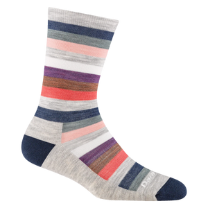 WOMEN'S SOCKS | MYSTIC STRIPE CREW-Socks & Footwear-DARN TOUGH-Coriander