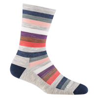 WOMEN'S SOCKS | MYSTIC STRIPE CREW-Socks & Footwear-DARN TOUGH-MEDIUM-ASH-Coriander