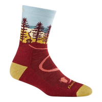 WOMEN'S SOCKS | NORTHWOODS MICRO CREW-Socks & Footwear-DARN TOUGH-MEDIUM-CRANBERRY-Coriander
